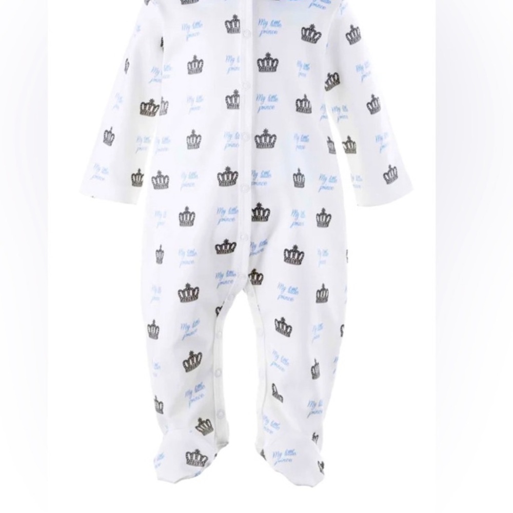 RACHEL RILEY Heritage Collection Little Crown Prince Onesie Size 1 Month